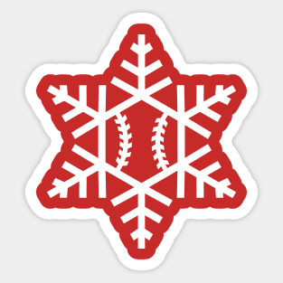 Baseball Snowflake Sticker